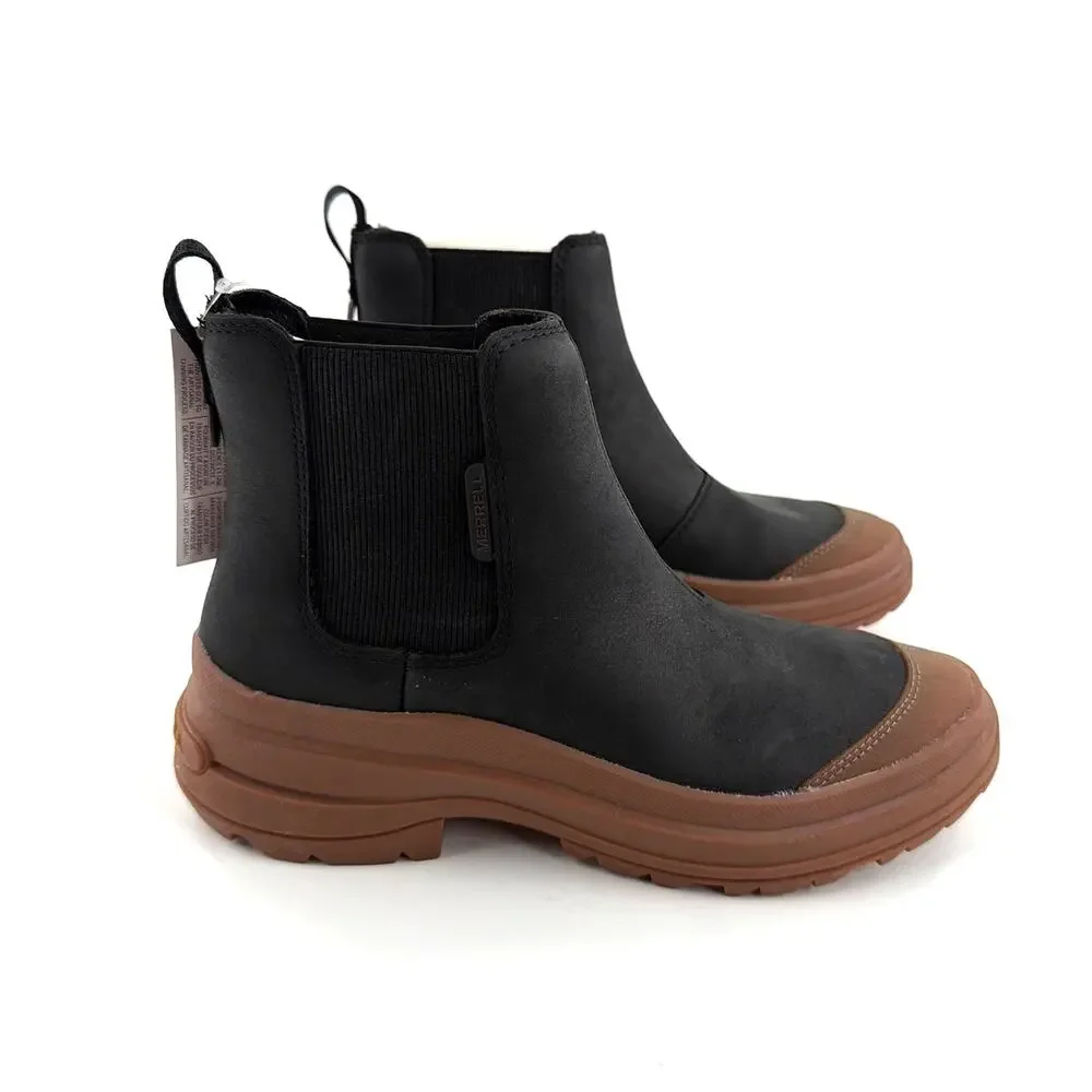 Merrell Women's Black Gum Harper Pull On Waterproof Chukka Boots Size 8